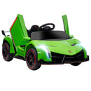 HOMCOM Lamborghini Veneno Licensed Electric Ride-on Car w/ Remote- Green