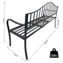 Outsunny Garden Bench 1.5m - Black