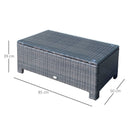 Outsunny Rattan Coffee Table - Brown