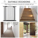 PawHut Metal Safety Pet Gate - Black