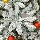 HOMCOM Christmas Tree Snow Flocked 6'
