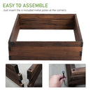 Outsunny Wooden Raised Garden Bed Planter 80 x 80cm