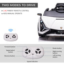 HOMCOM Kids Electric Ride On Car Lamborghini Sian - White