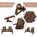 Outsunny Adirondack style Garden Bench - Carbonised