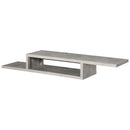 HOMCOM Floating TV Unit, Wall Mounted TV Stand With Open Shelf And 2 Cable Holes, Entertainment Unit For Living Room, Grey
