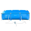 Outsunny Blue Swimming Pool with Steel Frame & Filter 315L x 225W x 75H cm
