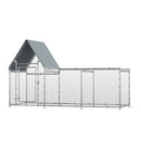 PawHut Walk In Chicken Run Large Outdoor Chicken Cage Coop w/ Cover 3 x 1 x 1.7m