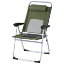 Outsunny Outdoor Garden Folding Chair  Armchair Reclining Seat w/Pillow Green