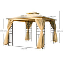 Outsunny Netting Gazebo - 4 Piece Sidewalls
