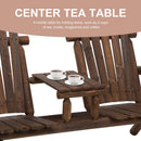 Outsunny Adirondack style Garden Bench - Carbonised