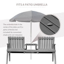 Outsunny Garden Bench - Grey