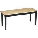 HOMCOM Wood Dining Bench Wooden Bench for 2 People, Natural Wood Effect