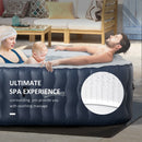 Outsunny Inflatable Hot Tub Spa Square for 4-6 People 180cm - Dark Blue