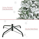 HOMCOM Christmas Tree Snow Flocked 5'