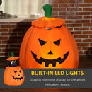 Halloween Inflatable Pumpkin with Cat 4'