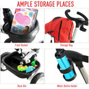 Baby Tricycle Stroller with Handle- Red