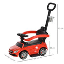 HOMCOM Kids Ride On Push Along Mercedes - Red