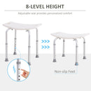 HOMCOM Shower Stool White
