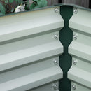 Outsunny Set Of 2 Raised Garden Bed Galvanised Planter Box Easy Setup Green