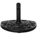 Outsunny Black Flower Design Umbrella Base