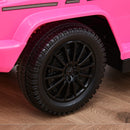 HOMCOM Kids Pink Ride On Car Mercedes Benz G350 - with Sun Shade