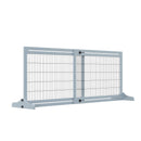 PawHut Adjustable Wooden Pet Gate Freestanding Dog Barrier for Doorway, Grey